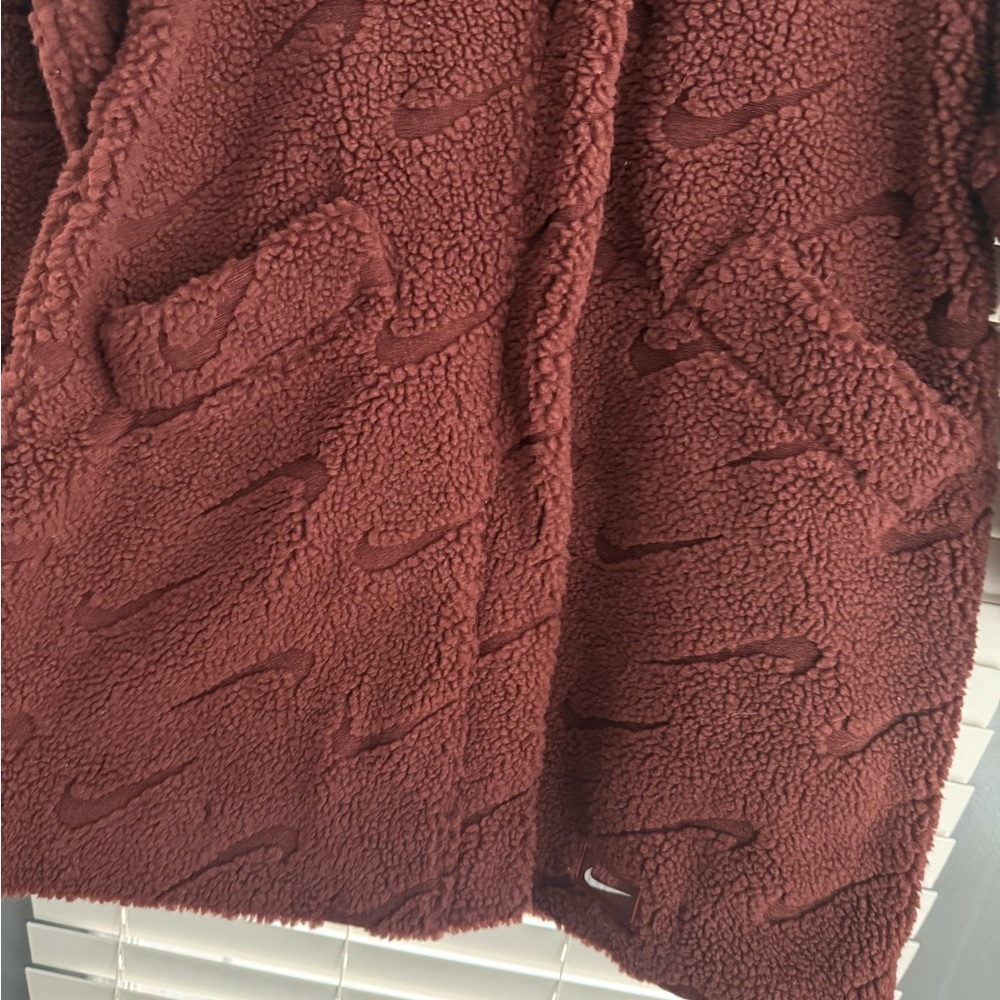 Nike Women's Brown Fleece Coat - Picture 2 of 6